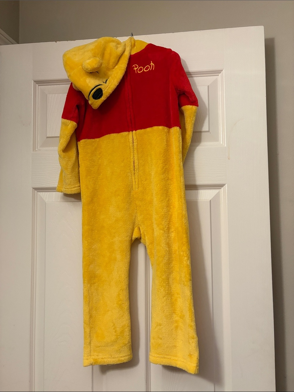 Disney Winnie the Pooh Yellow and Red Plush One-Piece Costume